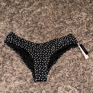 Black and white polka dot bikini